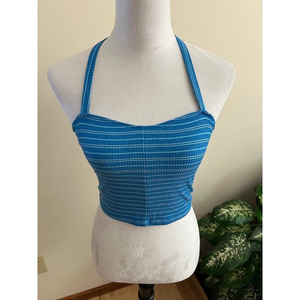 PacSun Basics Blue Halter Neck Tank